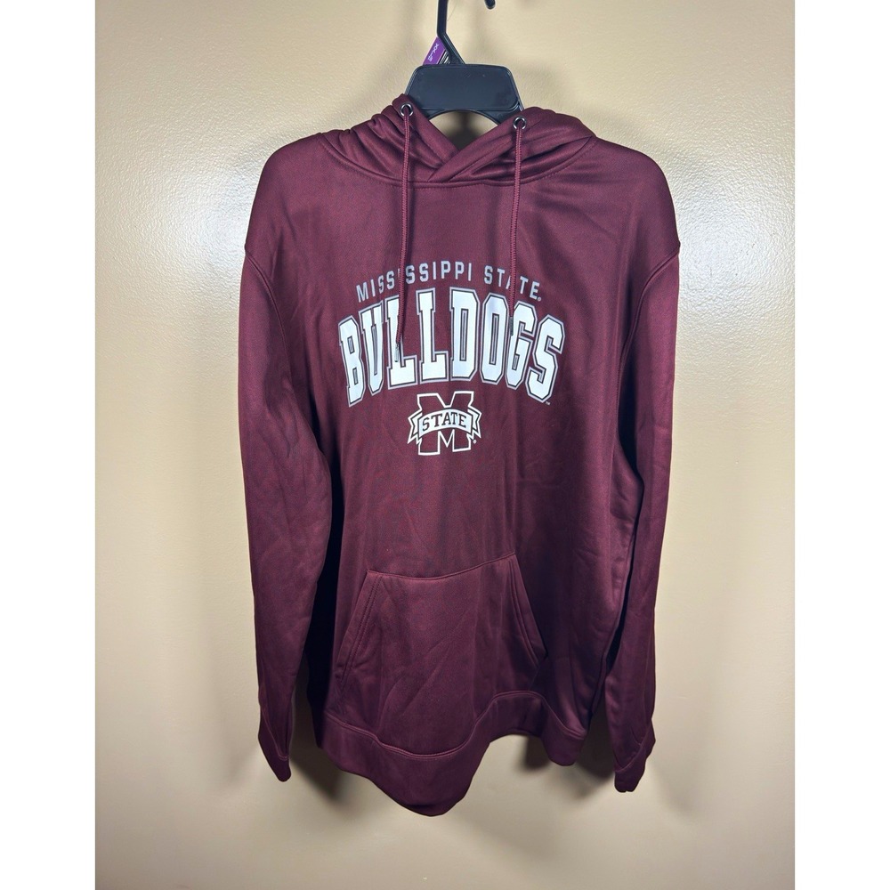 Colosseum Mens Mississippi State Bulldogs Fleece Hoodie Maroon 2XL FFFH10350